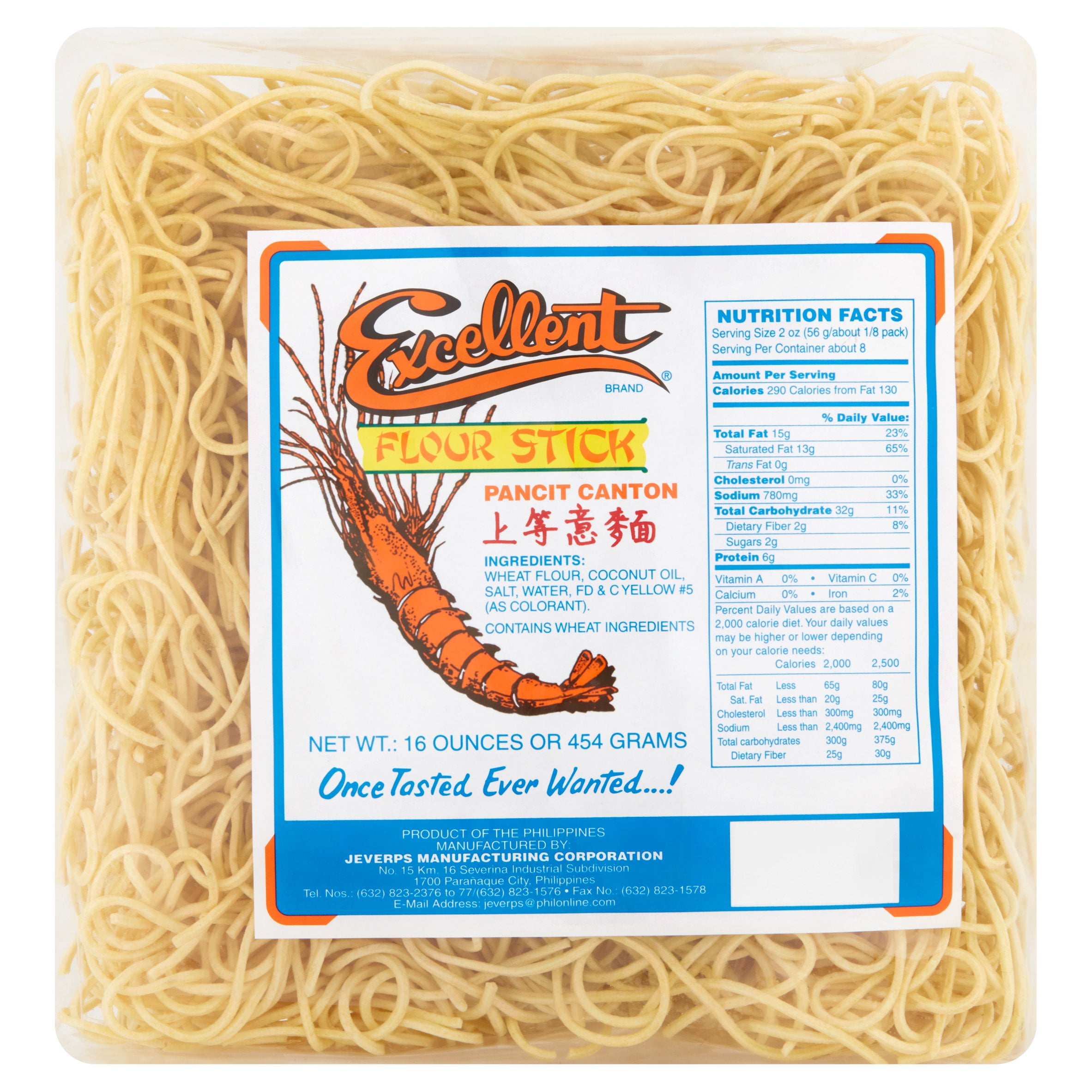 Excellent Noodle-Pancit Canton Flour Sticks, 16 Oz
