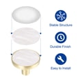 thumbnail image 4 of Uxcell 10 Pcs 1-1/4 Inch Gold Kitchen Cabinet Knobs for Dressers Marble Shell Stickers, 4 of 6