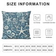 thumbnail image 5 of COMIO Nautical Coastal Pillow Covers Beach Ocean Themed Decorative Lumbar Bed Pillow Cases Starfish Seashell Throw Pillows Home Decor for Living Room Bedroom Bed Cushion Outdoor, 5 of 5