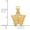thumbnail image 2 of 14K Yellow Gold Diamond Cut Butterfly Pendant, 2 of 2