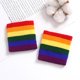 thumbnail image 5 of Striped Wrist Sweatbands Athletic Sports Tennis Football Basketball Cotton Rainbow color Gay Pride Terry Cloth Wristbands 2 Pack 8 x 8cm, 5 of 5