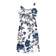 thumbnail image 6 of Gamivast Women Beach Dress Floral Print V-Neck Sleeveless A Line Tank Dress Summer Loose Fit Casual Daily Party Swing Fashion Flowy Sun Dress Gown, 6 of 6