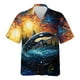 thumbnail image 5 of Camisa hawaiana con estampado 3D de ballena asesina para hombre, blusas con estampado de animales de ballenas azules, camisetas Aloha unisex, blusas cómodas de manga corta, 5 of 5