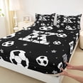 thumbnail image 4 of Erosebridal Ball Games Queen Sheet Sets,Kids Cartoon Monogrammed K Bed Set For Football Boys 4pcs, 4 of 6
