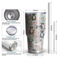 thumbnail image 6 of 30oz Cute Pitbull Terriers Dog and Flower Tumblers Stainless Steel Tumbler with Lid and Straw,Vacuum Insulated Double Wall Travel Tumbler Cups Mug with Cleaning Brush for Coffee,Tea, 6 of 7
