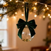 5 Yards Green Velvet Ribbon – Christmas Holiday DIY Bow Gift Wrapping Decoration, Satin Flocking Ribbon for Party Table Decor, Craft Ribbon for Festive Gift Packaging, 0.39*177.16in, B