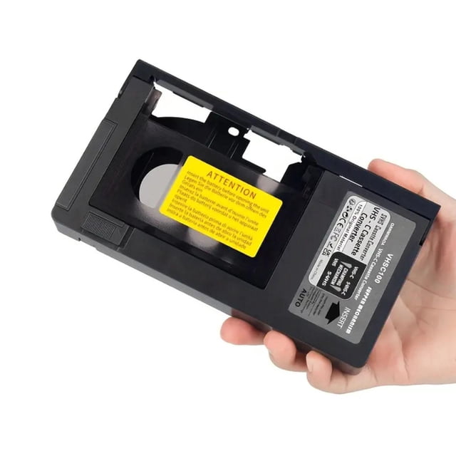 Adaptador de casete VHS a ,Adaptador de cinta,Robusto,Negro,Profesional,Convertidor de cinta de 12 mm para reproductor de casetes de vídeo,Reprodu