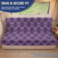 thumbnail image 2 of Binienty Purple Damask Print 2 Piece RV Jackknife Sofa Slipcover Stretchy Washable Non-Slip Elastic Bottom Stain Resistant Universal Fit Protector for Camper Trailer Interior, 2 of 7