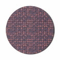thumbnail image 1 of Modern Mouse Pad for Computers, Geometric Hexagonal Shapes Abstract Honeycomb Polygonal Art Design, Round Non-Slip Thick Rubber Modern Mousepad, 8" Round, Dark Indigo Salmon and Pink, by Ambesonne, 1 of 2
