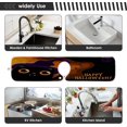 thumbnail image 7 of Happy Halloween Black Cat Sink Splash Guard for Faucet 2 Packs Faucet Absorbent Mats, Autumn Fall Funny Faucet Handle Drip Catcher Quickly Drying Mat for Kitchen Counter Bathroom, 23.6"x5.5", 7 of 7