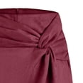 thumbnail image 5 of Sentmoon Mini Skirts High Waisted Solid Color Spring Womens Skirts Midi Length Athletic Skirts Women Holiday Delightful for Club, Date Night, and Party Occasions Wine M, 5 of 5