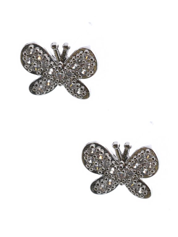 Fashion Earring Silver Plating Butterfly Stud Earrings