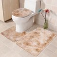 thumbnail image 4 of Quick Dry Soft Polyester Fiber+PVC Non Slip Toilet Lid Cover, Contour Rug , For Bathroom Jaune, 4 of 8