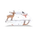 thumbnail image 4 of Snowman Elk Leaves Present Snowflakes Christmas Throw Pillow Covers Pillowcases 18 x 18 Inch Home Decor 2 Packs for Bedroom Sofa, 4 of 6
