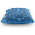 thumbnail image 4 of GZHJMY Christmas Blue Snowflake Throw Pillow Cover 16 x 16 Inch, Soft Square Cushion Case for Couch Sofa Bedroom Car Farmhouse Home Decor Home Decor, 4 of 7