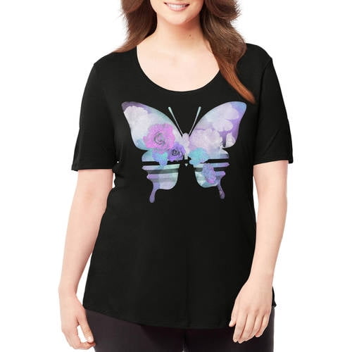 Just My Size by Hanes Women's PlusSize ShortSleeve ScoopNeck