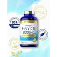 thumbnail image 5 of Fish Oil 2000mg | 320 Softgels | 600mg Total Omega 3 | Non-GMO & Gluten Free | by Carlyle, 5 of 7