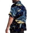 thumbnail image 3 of Starry Shark Men's Casual Poplin Button Down Short Sleeve Shirts for Summer Beach - Unisex, 3 of 6