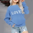 thumbnail image 1 of Milgrthf Chandail en Molleton Graphique Lettre de la Saint-Valentin pour Filles Mignon Manches Longues Col Rond Chandail Bleu 7 Ans, 1 of 7