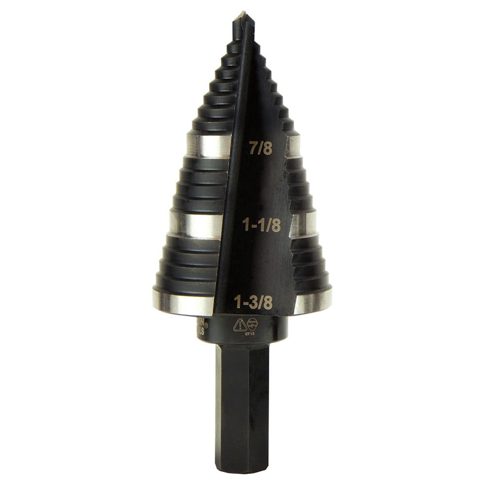 Klein Tools KTSB15 7/8 in. to 1-3/8 in. #15 Double Fluted Step Drill Bit