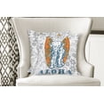 thumbnail image 4 of Ambesonne Floral Throw Pillow Cover 2 Pack, Surfboard and, 16", Slate Blue Pale Grey, 4 of 6