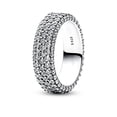 thumbnail image 3 of Pandora2023 nuevo brillante herbario Cluster anillo abierto espumoso amor mensaje anillos para las mujeres atemporal pavimentar doble corazón anillo ajuste 925 Plata de Ley regalo de la joyería Origin, 3 of 4