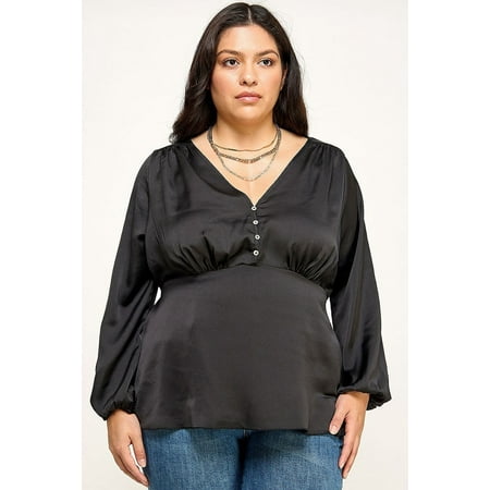 Satin Babydoll Blouse