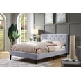 thumbnail image 2 of Furniture of America Frohm Flannelette Platform Bed, Queen, Light Gray, 2 of 4