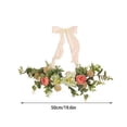 thumbnail image 3 of HuiXinOu Artificial Floral Wreath for Spring Easter Door Decor, Faux Flower Window Hanging Garland for Home, Indoor Outdoor Seasonal Decoration, 18 Inch, 3 of 6