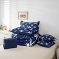 thumbnail image 6 of Manfei Girls Snowflakes Twin Bedding Sets 7 Pieces, Blue White Bedding Comforter Set, Winter Festival Sheet Sets, Super Cozy Room Decor, 6 of 8