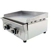 Techtongda Commercial Home Gas Grill Griddle Camp Countertop Flat Cooking Griddle Grill 2800Pa
