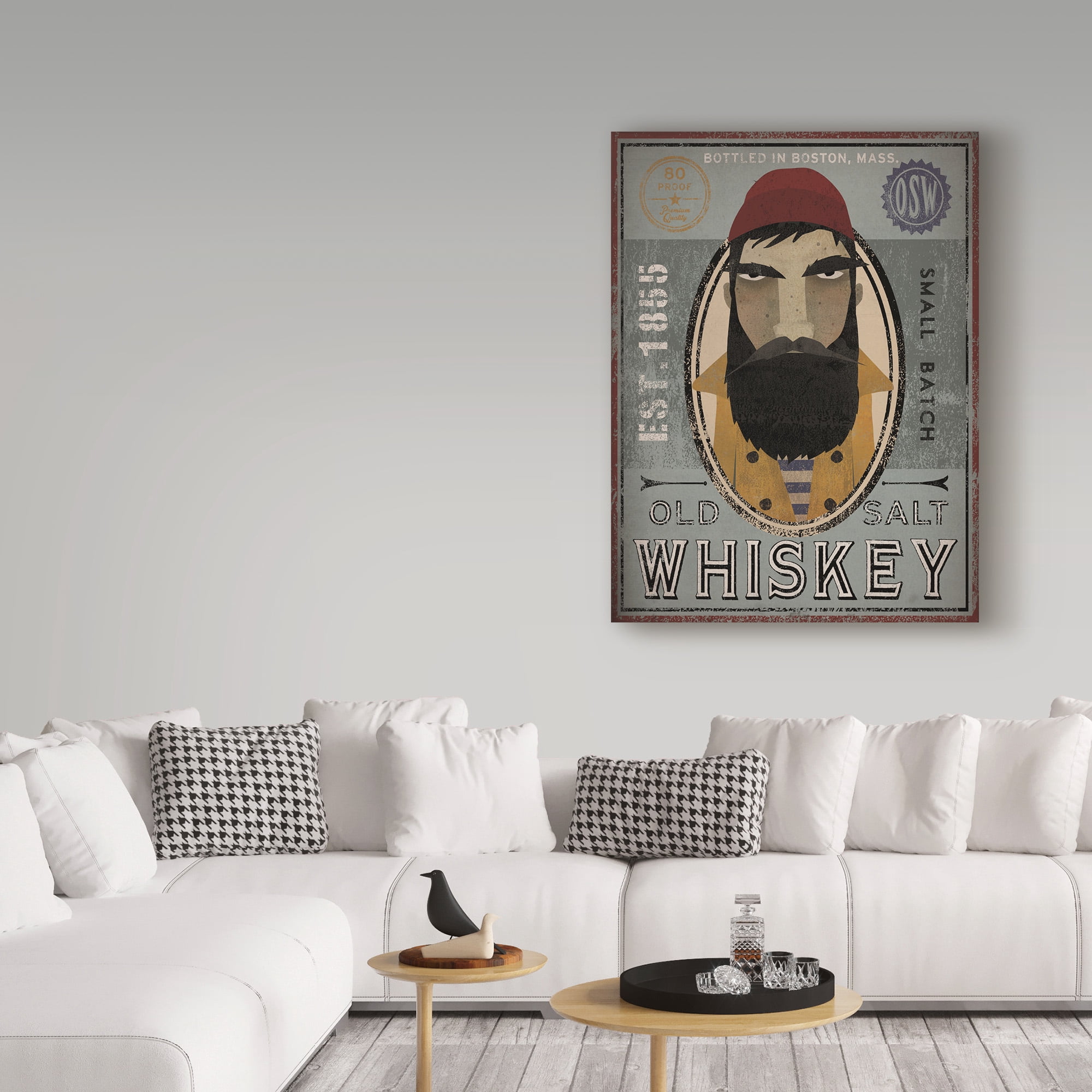 Trademark Fine Art 'Fisherman VI Old Salt Whiskey' Canvas Art by Ryan Fowler