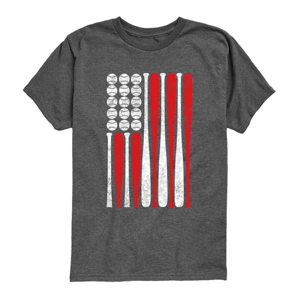 Instant Message - Baseball Flag Short Sleeve Graphic T-Shirt
