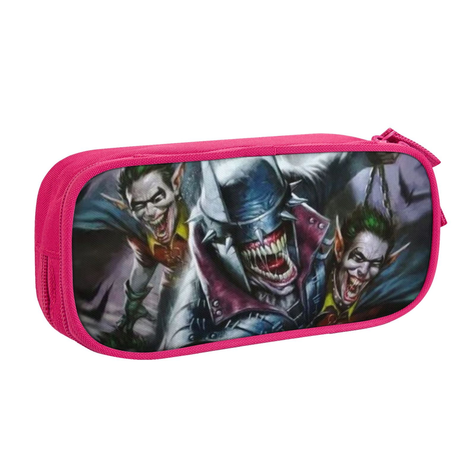 Joker Harley Quinn Pencil Case Large Capacity Double-layer Pen Bag