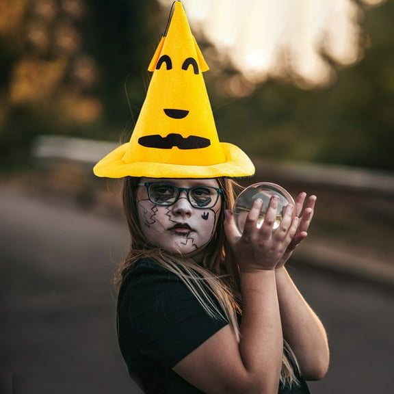 SDJMa Soft Plush Pumpkin Witch Hat for Women Men Halloween Party Accessory