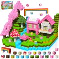 thumbnail image 1 of Annexfun - Bloques magnéticos - 150 piezas de bloques de construcción con forma de unicornio - Juguetes Montessori para niños pequeños - Regalos de Navidad y cumpleaños - Juguetes sensoriales STEM par, 1 of 5