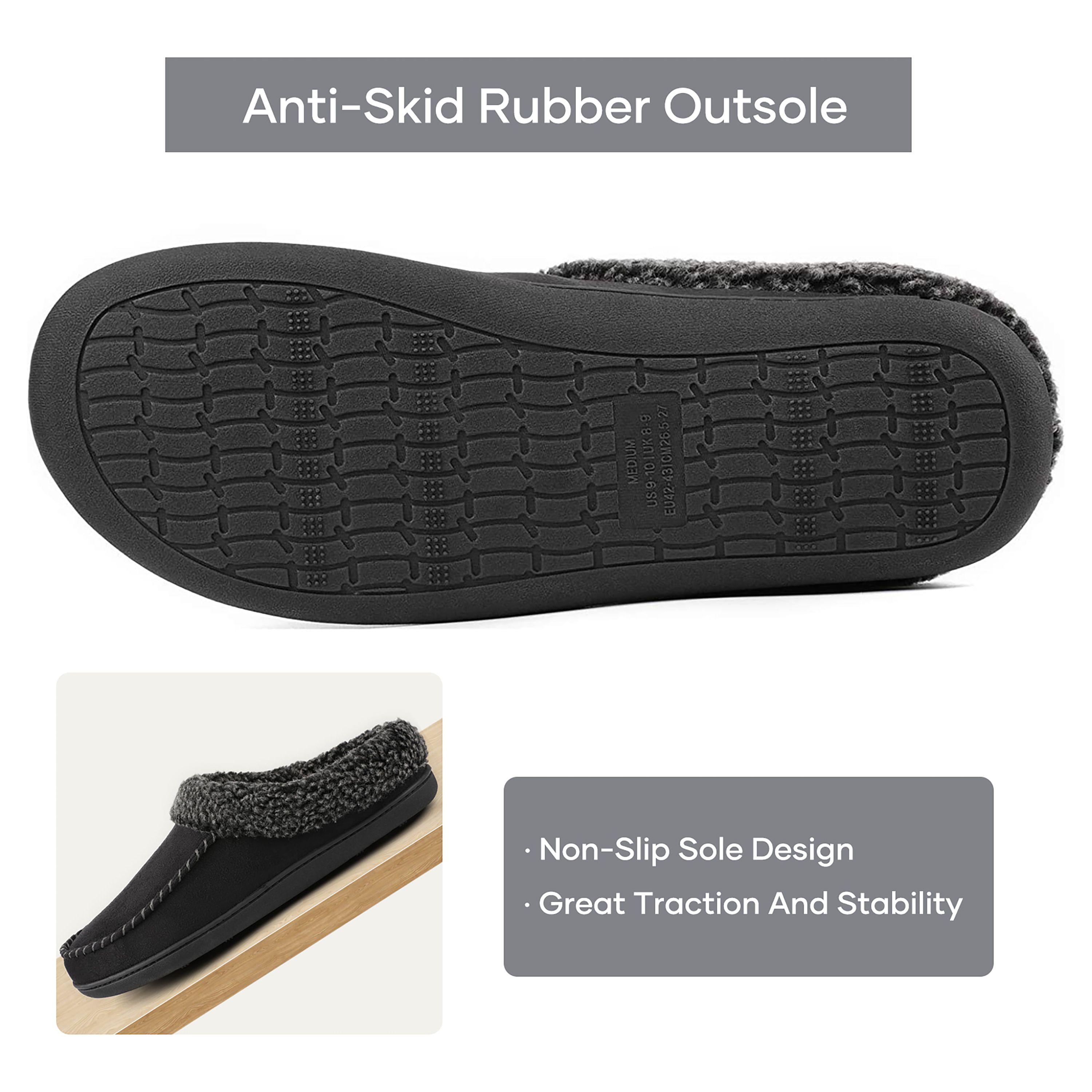 RockDove Men's Moccasin Slippers Memory Foam photo 5