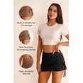 thumbnail image 2 of OHHSHEEN Women's Athletic Skort with Built-in Shorts, High Waisted Ruched Drawstring Tennis Skirt, Running Shorts for Women, Yoga Short, 2 of 5