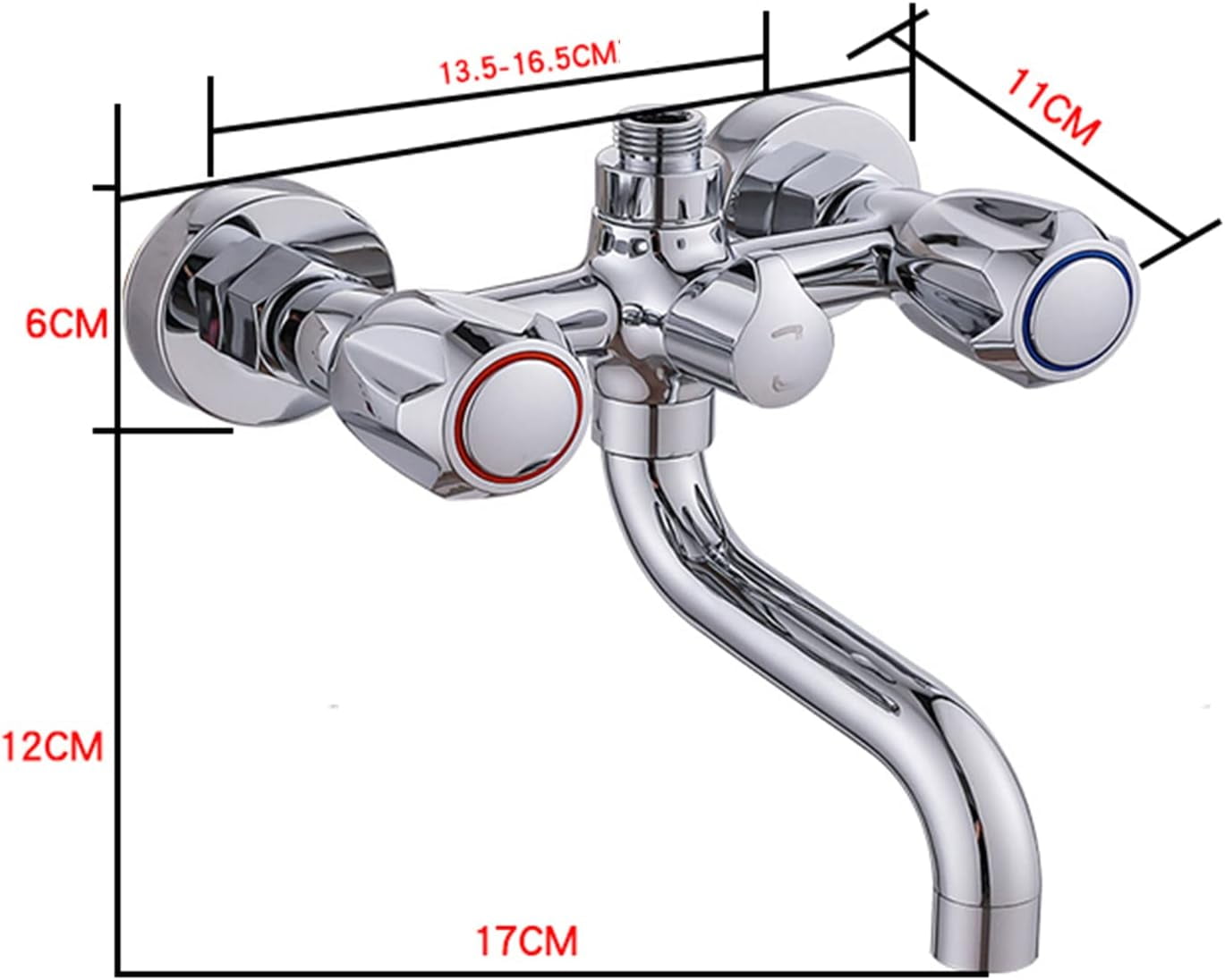 Bathtub Faucet with Shower Chrome Bathroom Faucet Hot and Cold Water Brass Shower Faucet-F