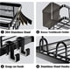 thumbnail image 3 of Corner Shower Caddy, 2 Pack Adhesive Shower Corner Organizer Shelves, No Drilling Stainless Steel Shower Storage Rack with Hooks&Toothpaste Holder for Bathroom Kitchen （for 90° Corners Only）, 3 of 5