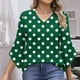 thumbnail image 1 of mfyjkho Tops De Gimnasio Para Mujer, Blusa Informal De Manga Larga Con Estampado Para Mujer, Cómoda Y Con Solapas Abotonadas, Moderna Y Cómoda. Tops De Gimnasio Para Mujer M, 1 of 7
