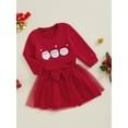 thumbnail image 5 of Toddler Kids Girls 2Pcs Thanksgiving Outfits 18 24 Motnhs 2T 3T 4t 5T 6T Long Sleeve Turkey Embroidery Sweatshirt + Tulle Skirt Set Baby Clothes, 5 of 9