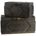 thumbnail image 2 of Mercana Cassia Brown Wooden Boxes (Set Of 2), 2 of 4