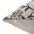 thumbnail image 4 of Fabdivine Block Print Throw Pillow Cover, 22x22 Inch Duck Canvas Decorative Cushion Cover, Floral Print Boho Design Grey Pillow Cover for Sofa and Couch, 4 of 5