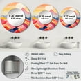 thumbnail image 4 of Designart "Realm of Sunrise Among the Mountains I" Mountains Round Mirror Wall Decor Traditional - Large Multicolor Round Bathroom Mirror - Round Mirror - 29" x 29", 4 of 6