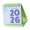 Green, variant on Small 2026 Desktop Calendar 12 month Runs from Jan 2026 to Dec 2026 for Office