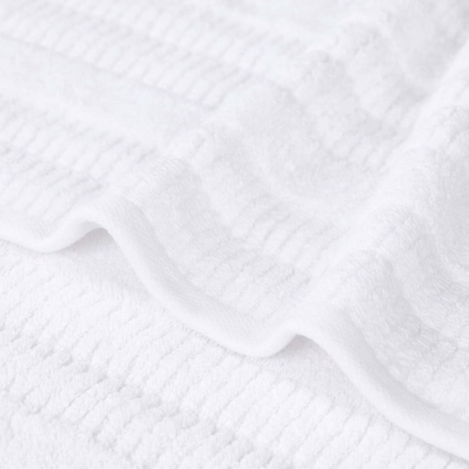 Superior Mika Smart Twist Cotton Medium Weight Bath Sheets, Set of 2, Quick Dry Towels, White