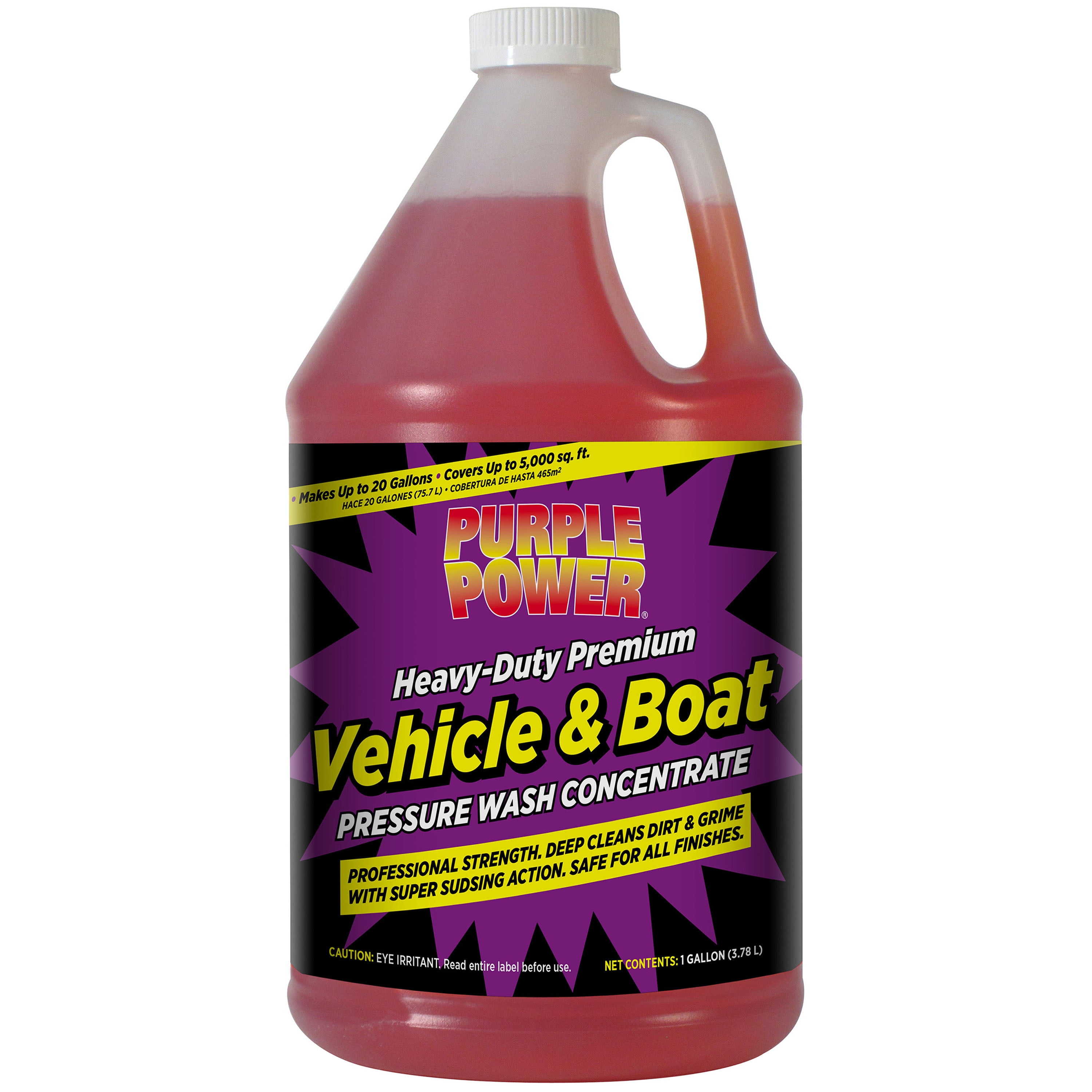 (8 pack) Purple Power Heavy-Duty Vehicle and Boat Pressure Washer Fluid, 1 Gallon