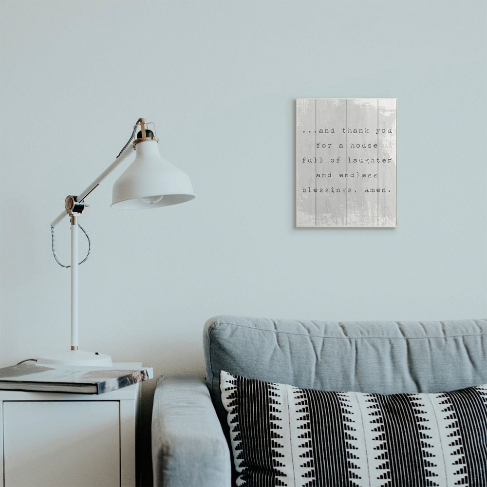 Stupell Industries House Full of Laughter Prayer Spiritual Phrase Graphic Art Unframed Art Print Wall Art, 10x15, by Daphne Polselli