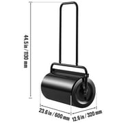 VEVOR Lawn Roller, 13 Gallon Sand/Water Filled Yard Roller, Steel Sod Roller with Easy-turn Plug and U-Shaped Ergonomic Handle for Convenient Push and Pull, for Lawn, Garden, Farm, Park, Black